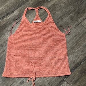 Coral Knit Halter Tank Top